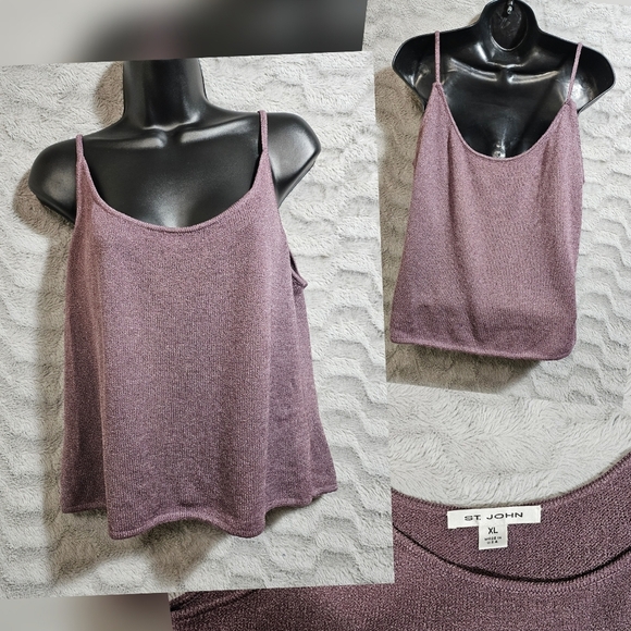 St. John Vintage Wool Purple Camisole XL - Picture 2 of 6